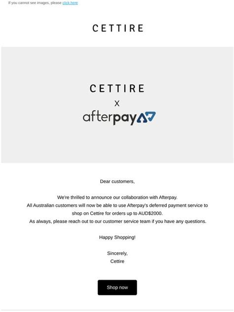 does cettire have afterpay